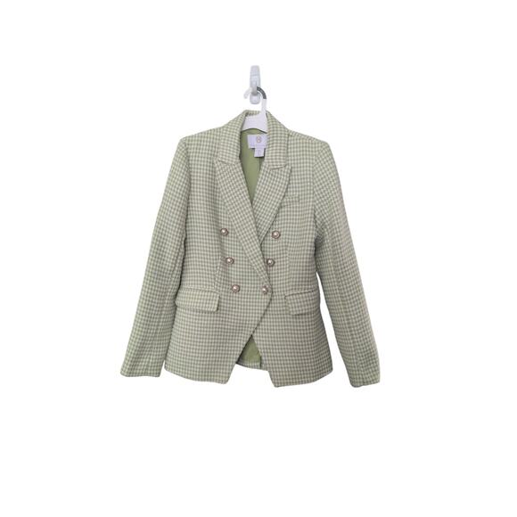 House of Harlow 1960 Jackets & Blazers - House of Harlow Green Tweed Blazer Jacket Size Small Lined, Statement Buttons